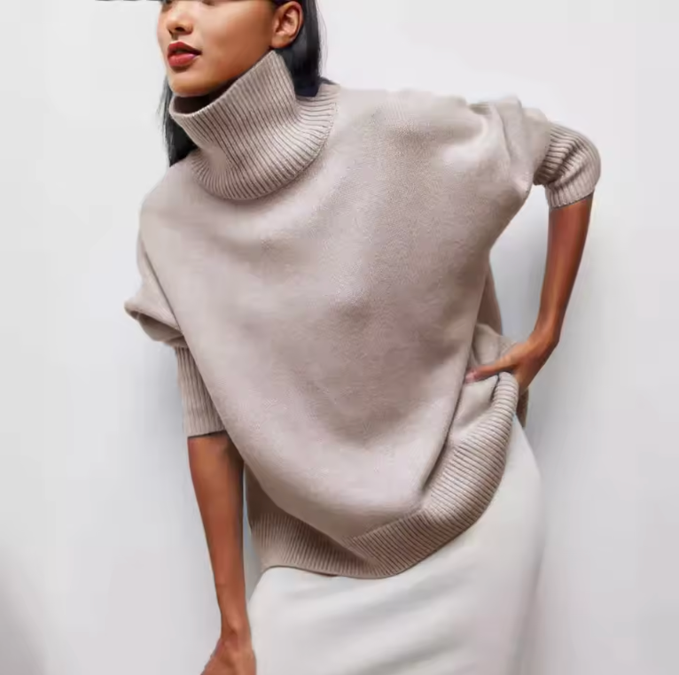 Rollneck knitted sweater